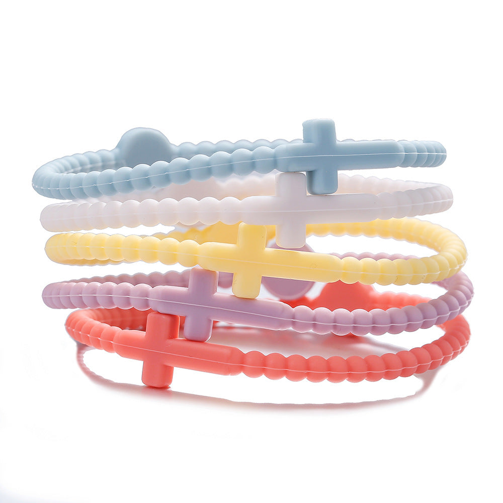 Wholesale  cross bracelet children's hand adult silicone bracelet